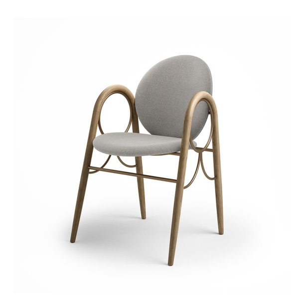 Brdr. Krger - Arkade Spisebordsstol | Fuldpolstret | Eg klar voks olieret