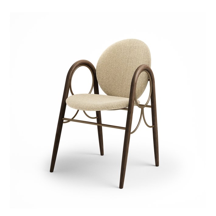 Brdr. Krger - Arkade Spisebordsstol | Fuldpolstret | Eg rget