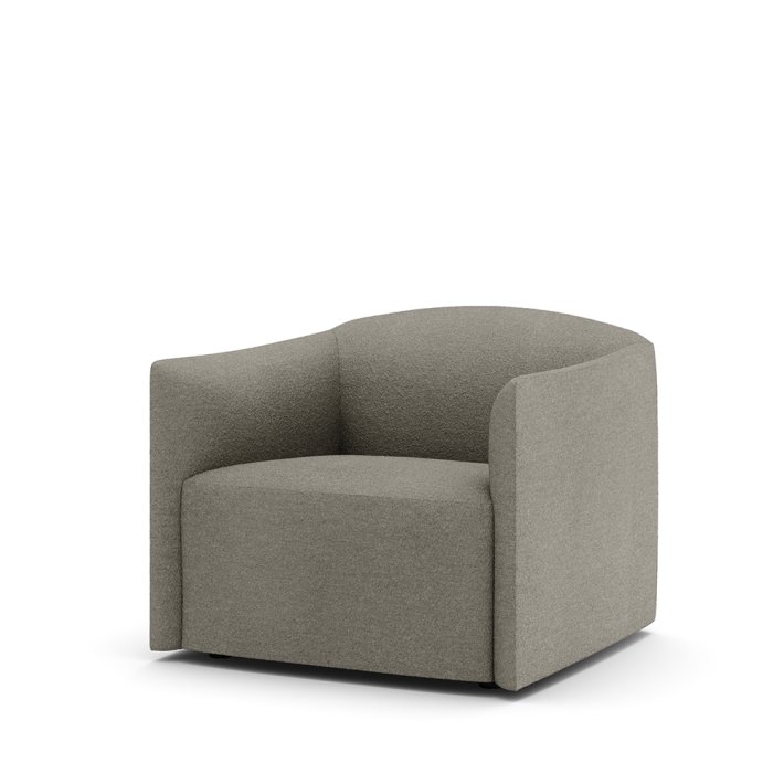 New Works - Shore Lounge Chair Extended Base | Romo Linara Taupe