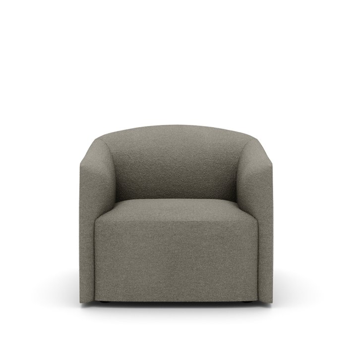 New Works - Shore Lounge Chair Extended Base | Romo Linara Taupe
