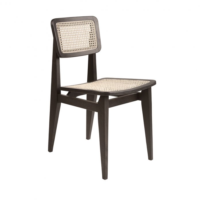 Gubi - C-Chair | Un-upholstered, All French Cane |Smoked
