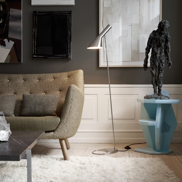 Louis Poulsen - AJ Gulvlampe | Rustfrit stl poleret