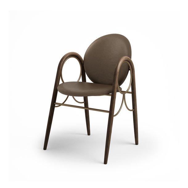 Brdr. Krger - Arkade Spisebordsstol | Fuldpolstret | Eg rget