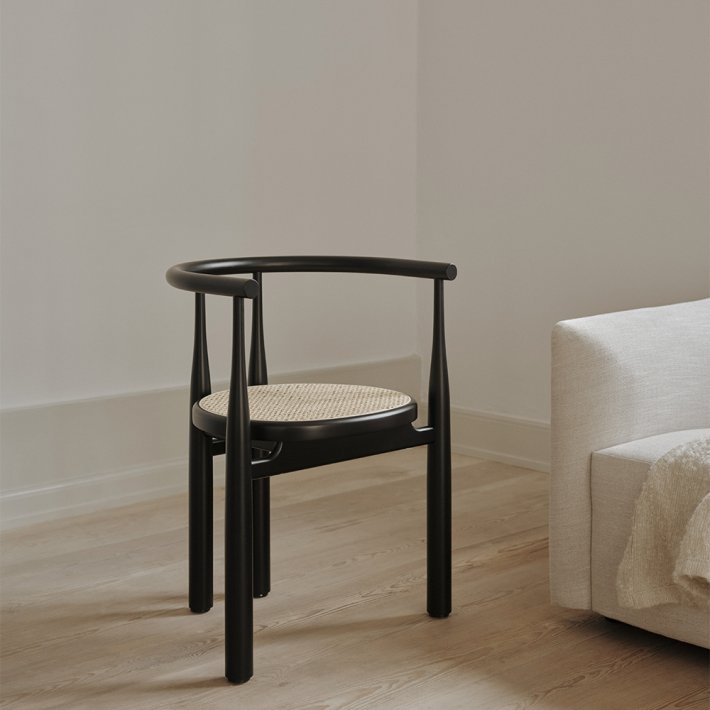 New Works - Bukowski Chair |  Black w. French Cane
