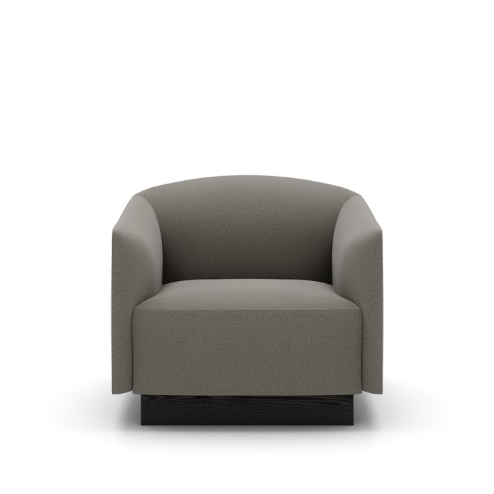 New Works - Shore Lounge Chair Plinth | Romo Linara Umber