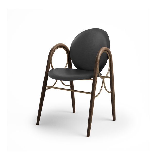 Brdr. Krger - Arkade Spisebordsstol | Fuldpolstret | Eg rget