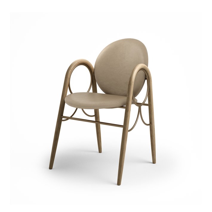 Brdr. Krger - Arkade Spisebordsstol | Fuldpolstret | Eg klar voks olieret