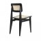 Gubi - C-Chair | Un-upholstered, All French Cane |Black Stained Oak - Matt Lacquered