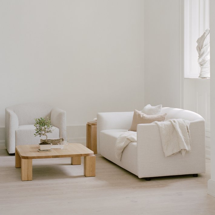 New Works - Shore Lounge Chair Extended Base | Romo Ruskin Quill