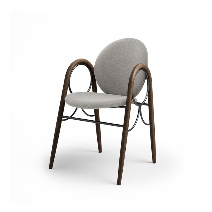 Brdr. Krger - Arkade Spisebordsstol | Fuldpolstret | Eg rget