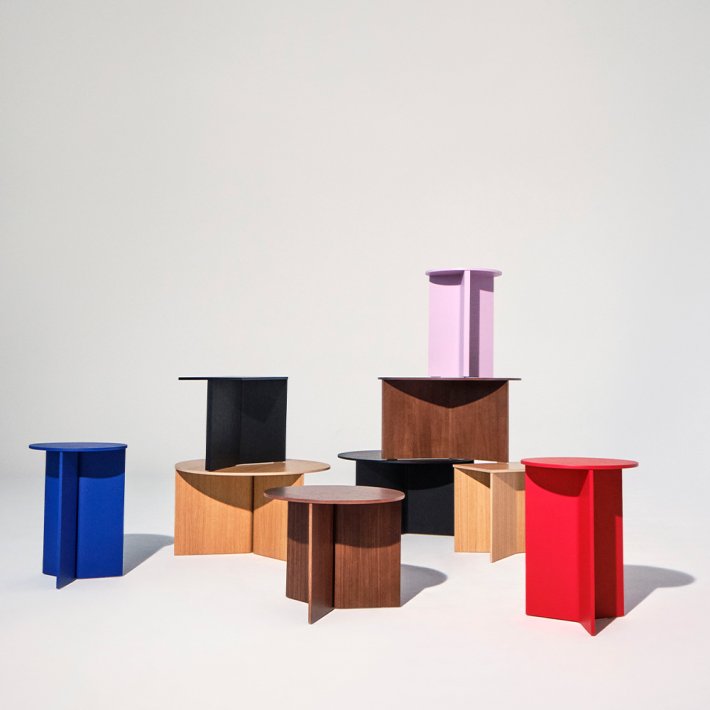 HAY - Slit Table Wood | High | Pink