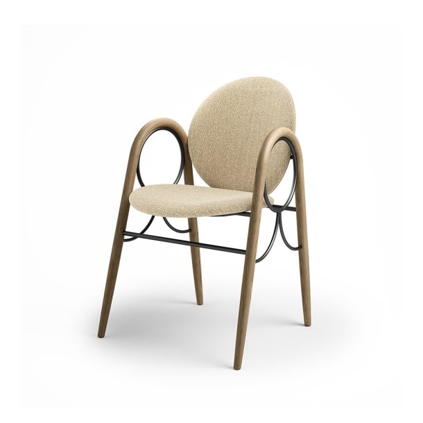 Brdr. Krger - Arkade Spisebordsstol | Fuldpolstret | Eg klar voks olieret