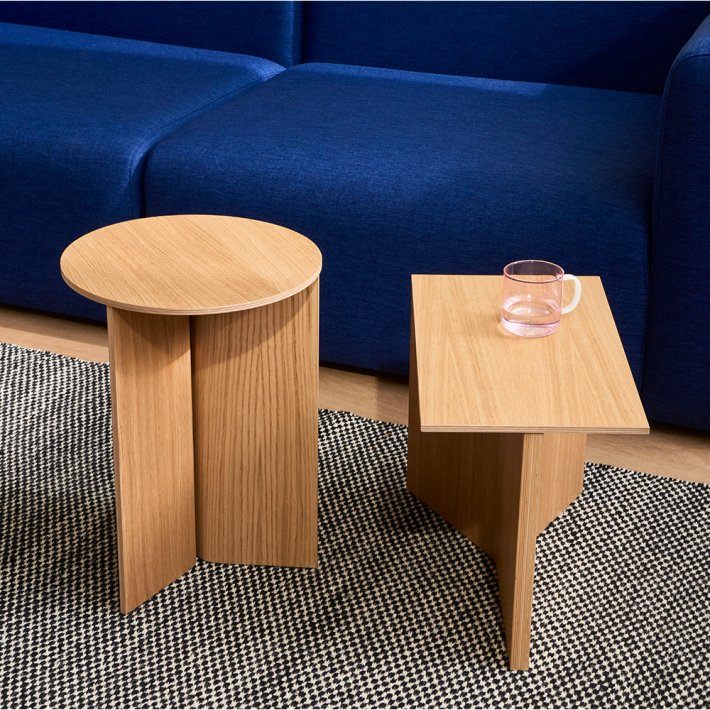 HAY - Slit Table Wood | High