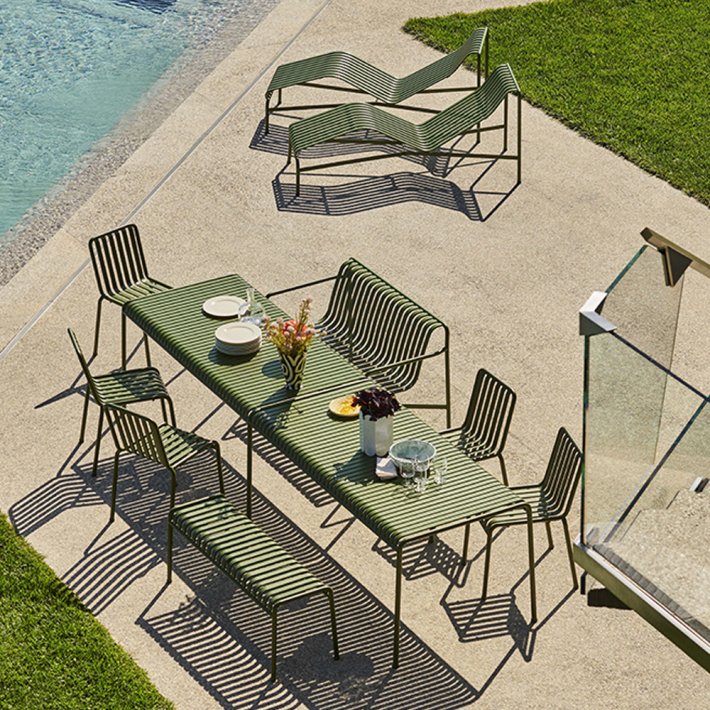 HAY - Palissade Dining Bench | Bnk med Armln