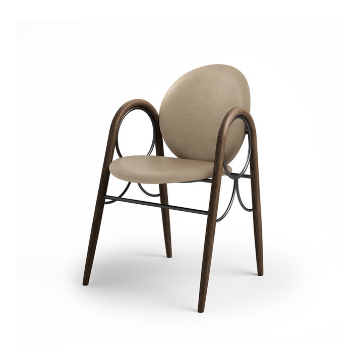 Brdr. Krger - Arkade Spisebordsstol | Fuldpolstret | Eg rget