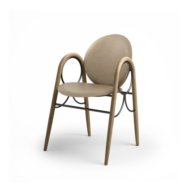 Brdr. Krger - Arkade Spisebordsstol | Fuldpolstret | Eg klar voks olieret