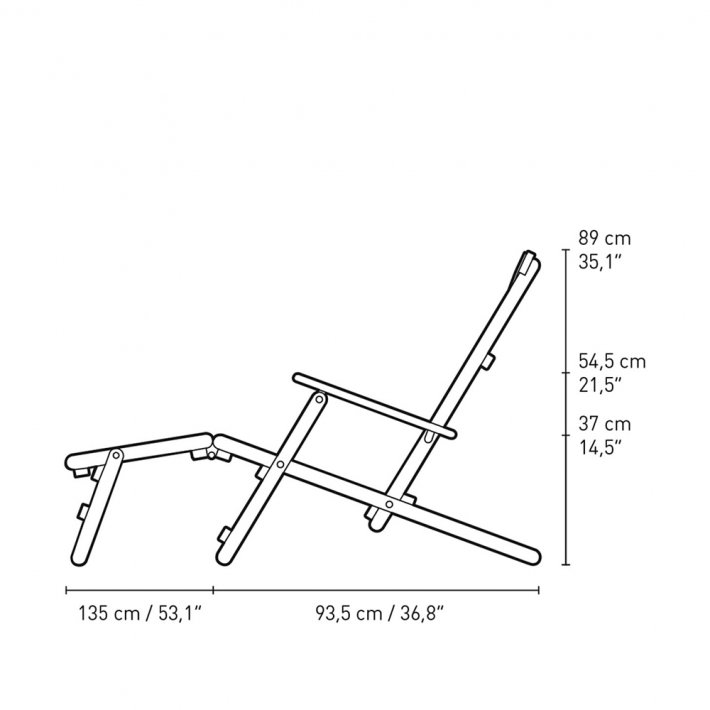 Carl Hansen & Søn BM5565 Deck Chair With Cushion Carl Hansen & Søn