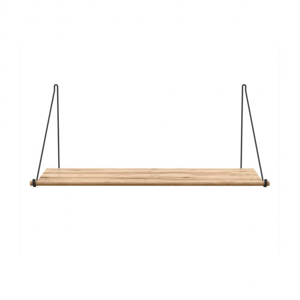 We Do Wood - Loop Shelf | Bambus Sort st&aring;l