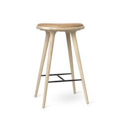 Mater - High Stool | Leather Seat