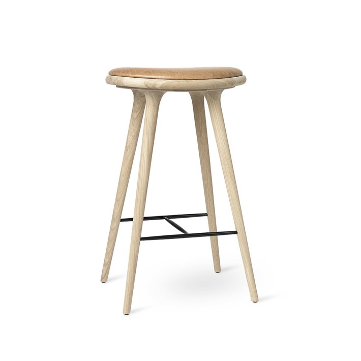 Mater - High Stool | Leather Seat