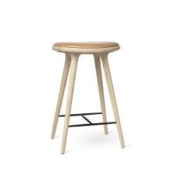 Mater - High Stool | Leather Seat
