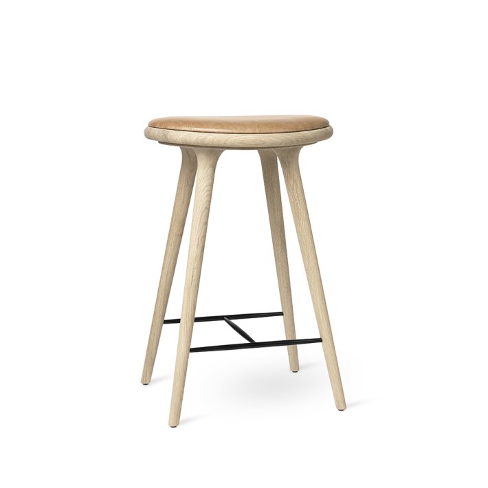 Mater - High Stool | Leather Seat