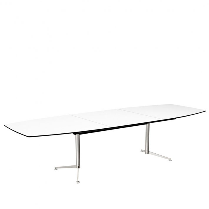 Paustian - Spinal Table Boatshape m. udtrk | Large, Krom stel