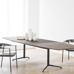 Paustian - Spinal Table Boatshape m. udtrk | Small, Krom stel