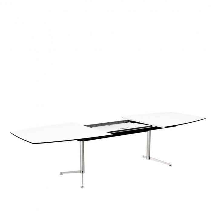 Paustian - Spinal Table Boatshape m. udtrk | Large, Krom stel