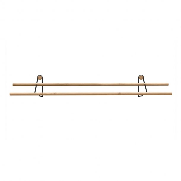 We Do Wood - Shoe Rack | Bambus Sort st&aring;l