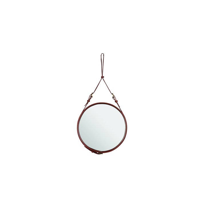 Gubi - Adnet Wall Mirror | Circular | 45 | Tan Leather