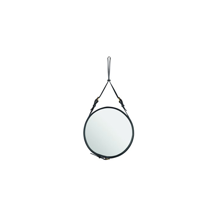 Gubi - Adnet Wall Mirror | Circular | 45 |Black Leather